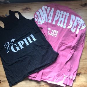 Gamma Phi Beta G phi B Bundle tank & stadium shirt